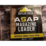 Butler Creek Magazine Loader 380-.45ACP
Locks onto top of most magazines. Load loose rounds one-by-one with a single click. Made in the USA.