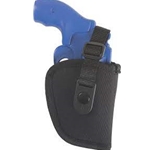 Fits Small Frame 5 Shot Revolvers w/ Hammer spur
Allen Thumbsnap Holster Specifications and Features:
Adjustable strap
Right Hand Draw
Easy open snap with lever
Molded belt loop: Fits up to 2" belt
Smooth snag-proof lining with web sight guard