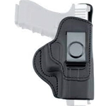 1836 Leather Holster 
Fits Glock 26 and most double stack compact pistols. Black- Right hand