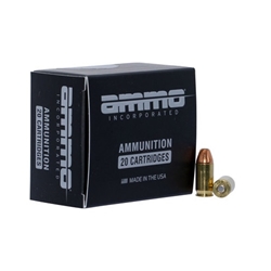 Manufacturers Number 380090JHPA20
.380 ACP
90 Grain Jacketed Hollow Point (JHP)
Brass Cased
Boxer Primed
Reloadable Cases
Muzzle Velocity 980 fps
Uses Target and Personal Protection
20 Rounds per Box