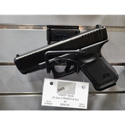 *USED*
GLOCK’s compact 40 S&W, now features the latest Gen5 technologies including a flared mag-well, enhanced GLOCK Marksman barrel (GMB) for increased accuracy, and an ambidextrous slide stop lever.