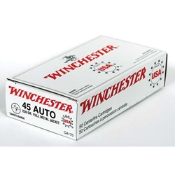 020892201910 Winchester 45 ACP, 230 Grain, FMJ  50 Round Box